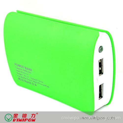 Hot Selling Dual USB Port Fasion Portable Power Bank (VIP-P13)